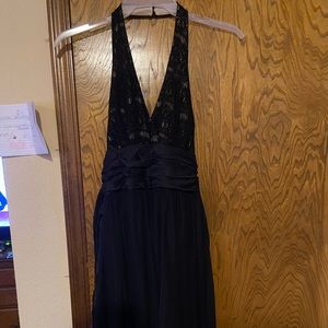 Cocktail dress halter top zipper back size 10